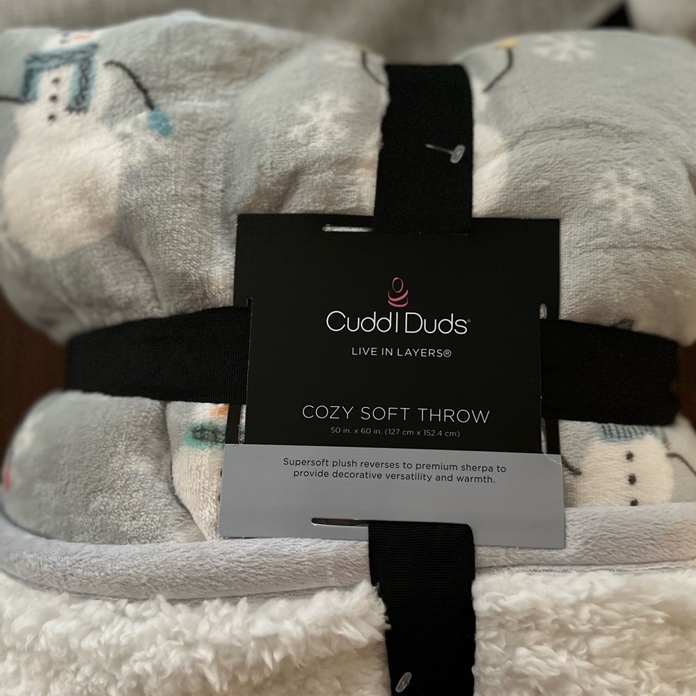 Cuddl Duds Snowman Throw